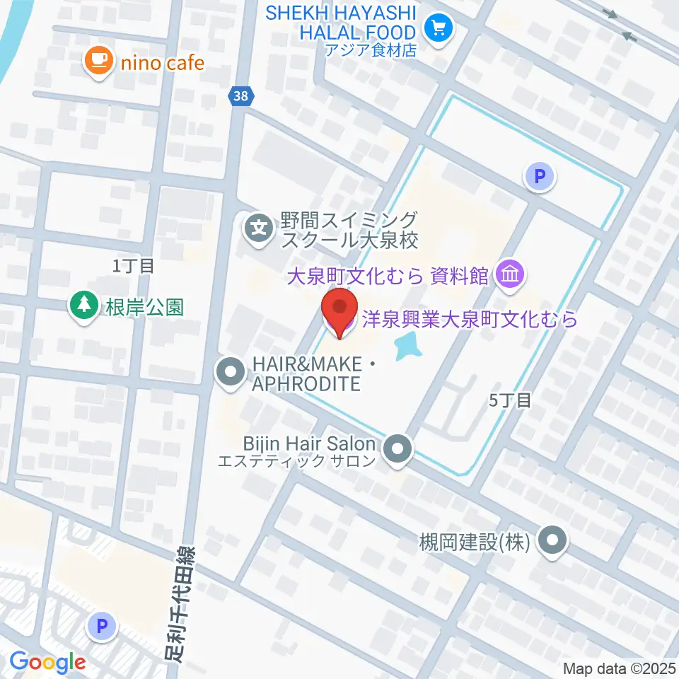 洋泉興業大泉町文化むら周辺のホテル一覧地図