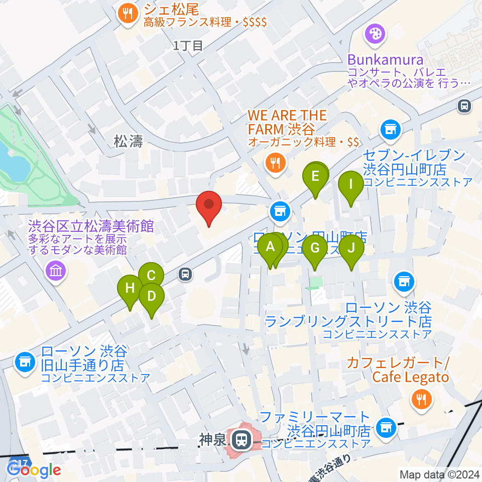 タカギクラヴィア 松濤サロン周辺のホテル一覧地図