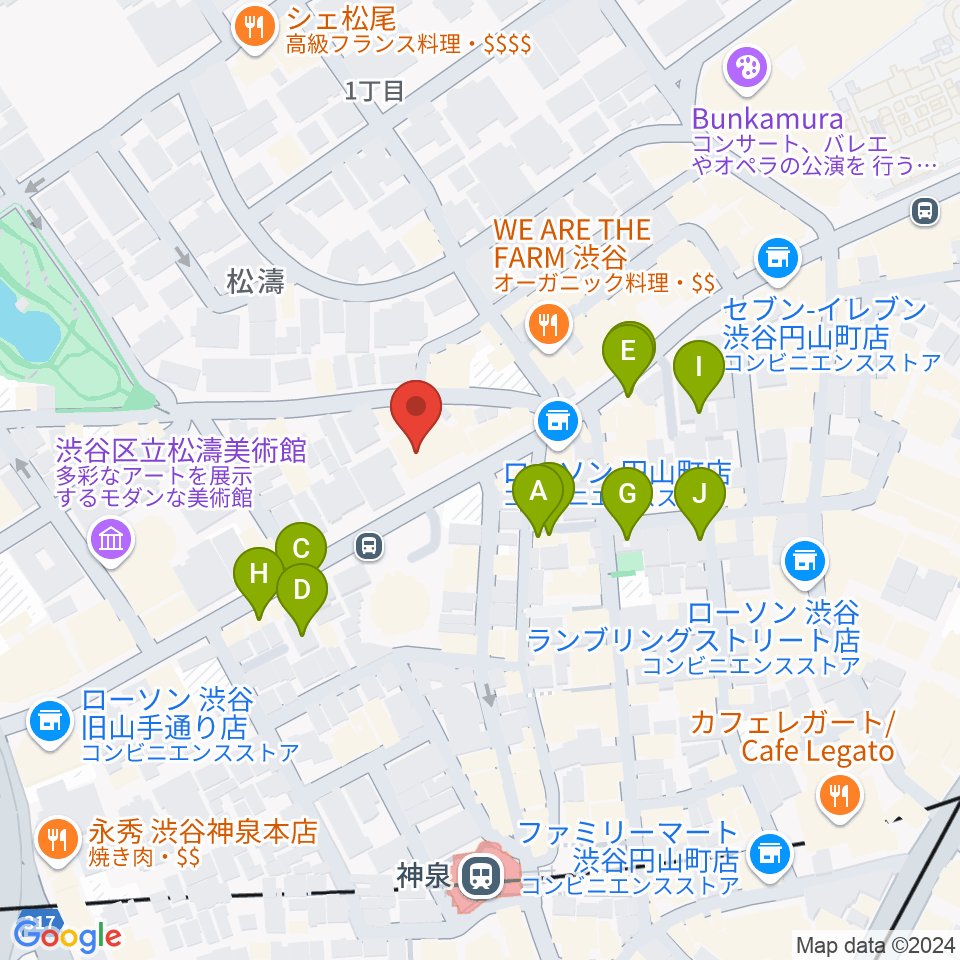 タカギクラヴィア 松濤サロン周辺のホテル一覧地図