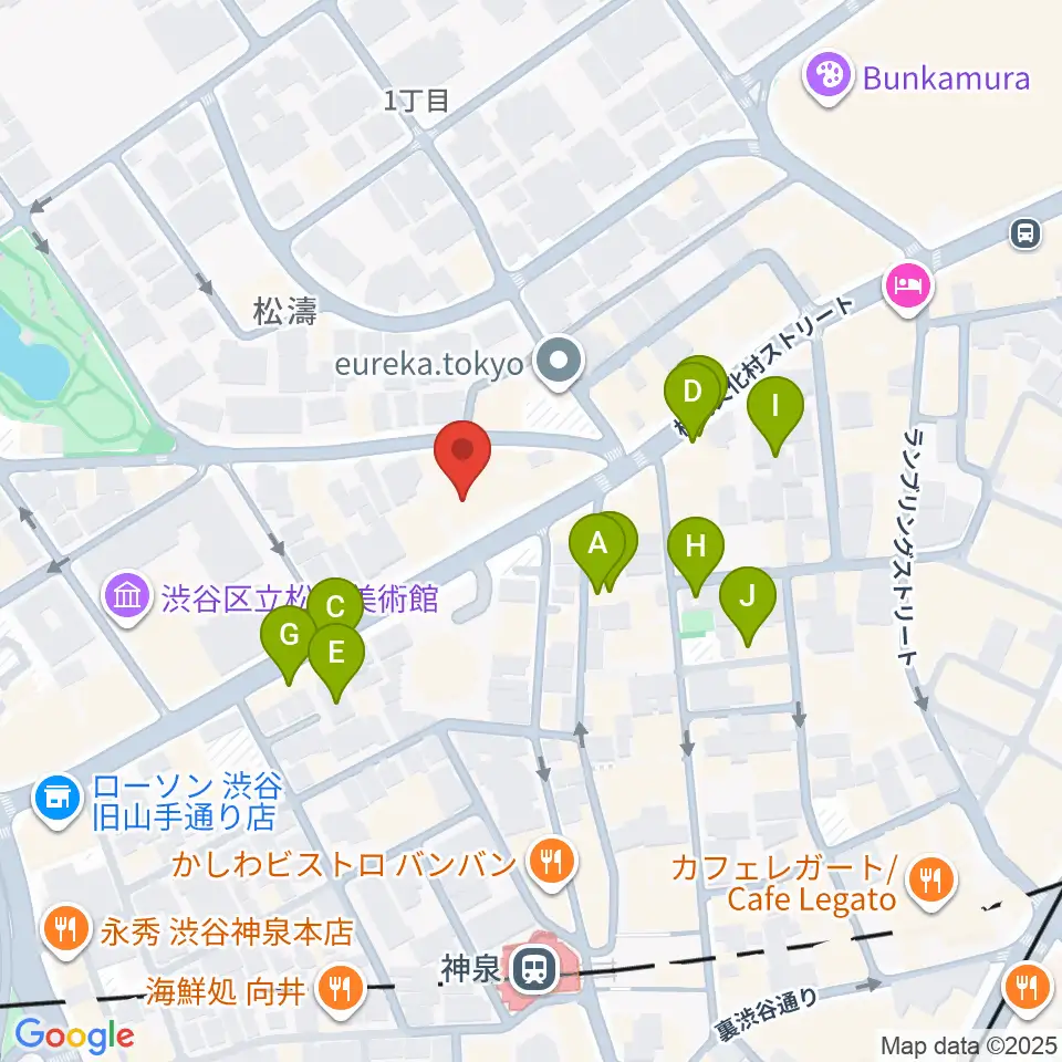 タカギクラヴィア 松濤サロン周辺のホテル一覧地図