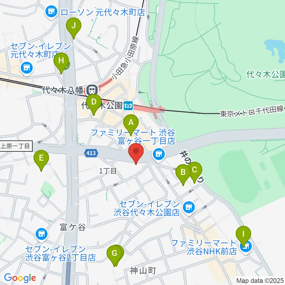 ハクジュホール周辺のホテル一覧地図