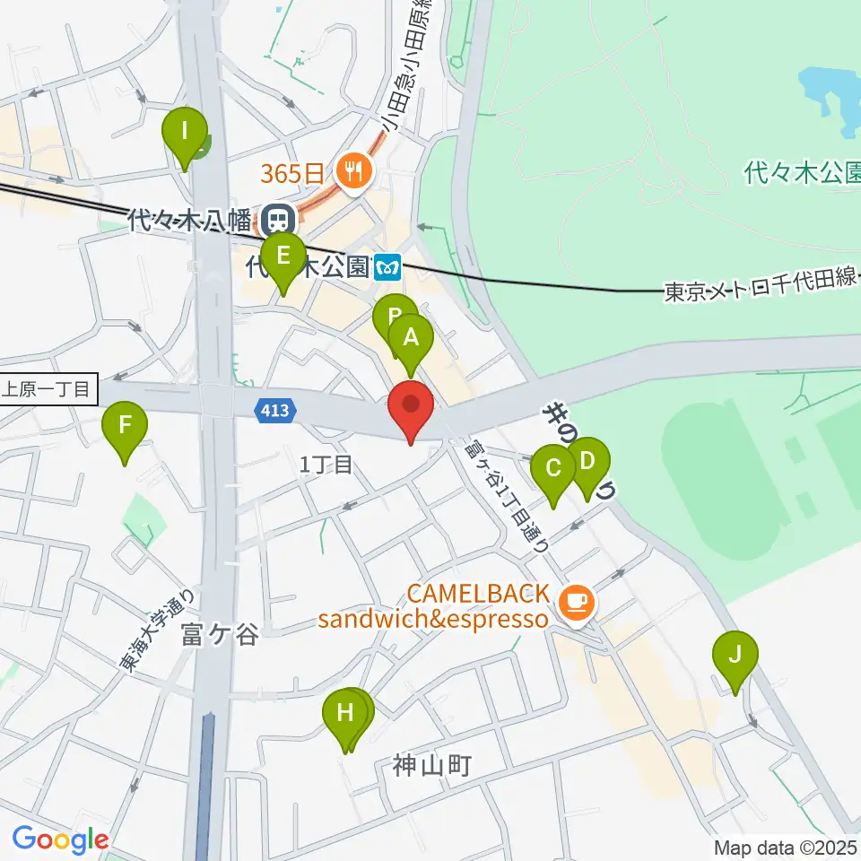 ハクジュホール周辺のホテル一覧地図