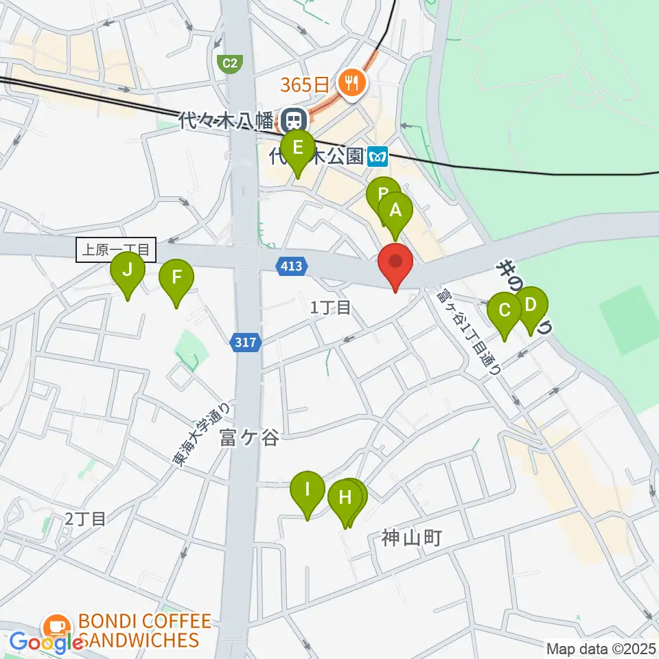 ハクジュホール周辺のホテル一覧地図