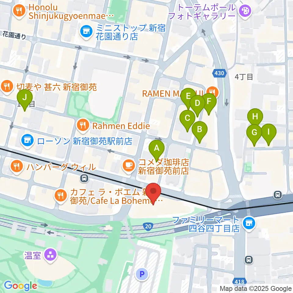 四谷区民ホール周辺のホテル一覧地図