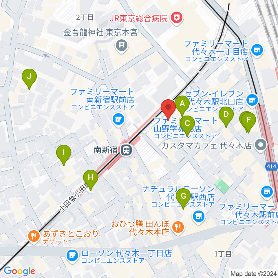 山野ホール周辺のホテル一覧地図