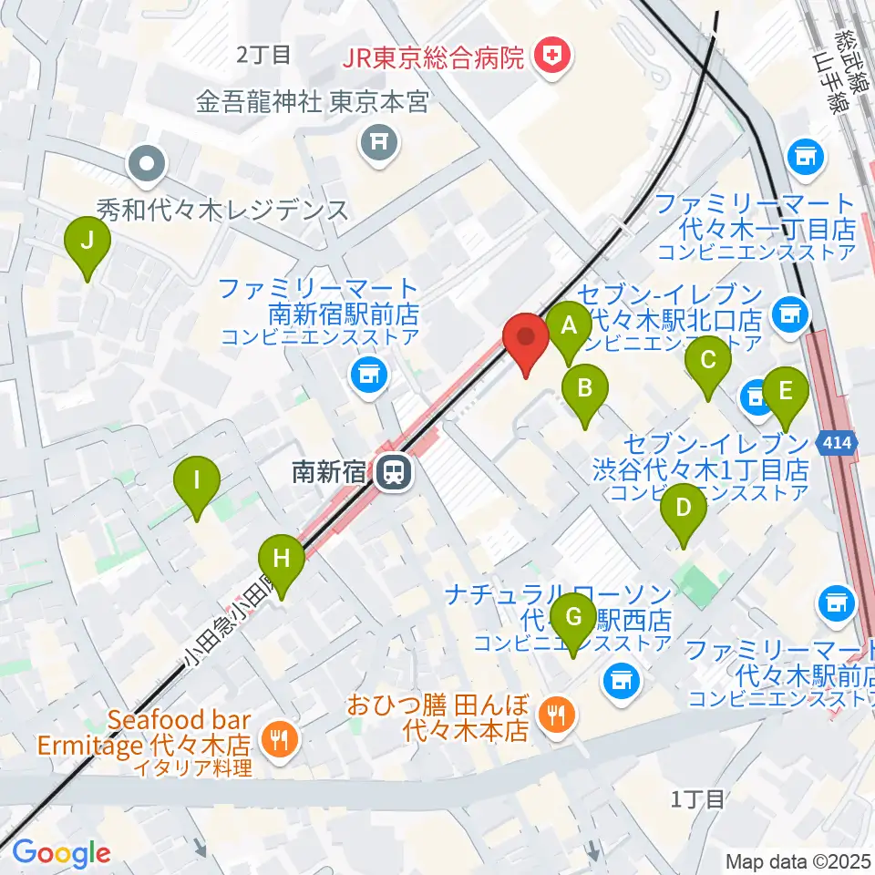 山野ホール周辺のホテル一覧地図