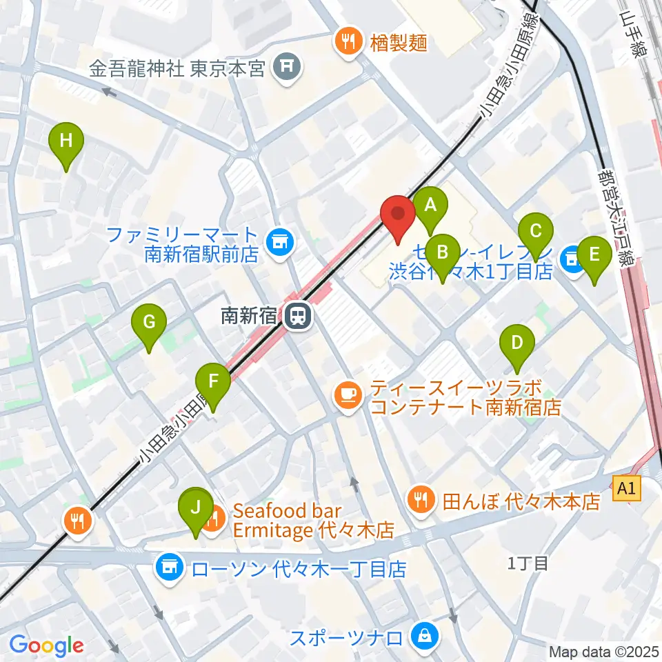 山野ホール周辺のホテル一覧地図