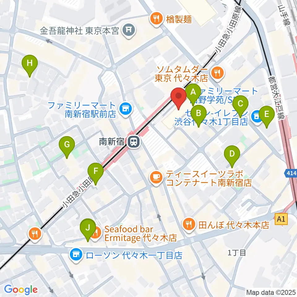 山野ホール周辺のホテル一覧地図