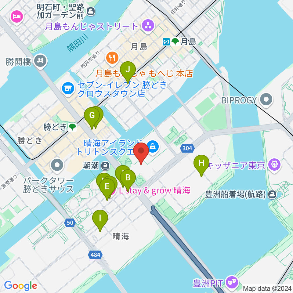 第一生命ホール周辺のホテル一覧地図