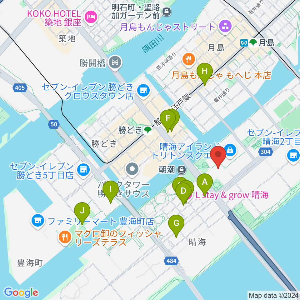 第一生命ホール周辺のホテル一覧地図