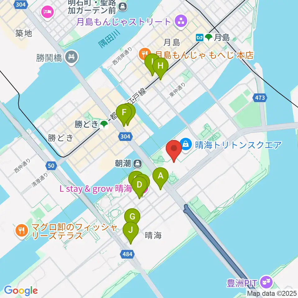 第一生命ホール周辺のホテル一覧地図