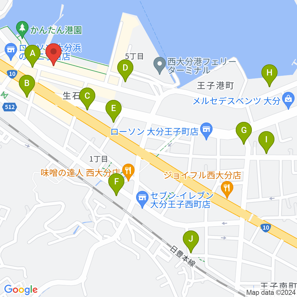 大分ブリックブロック周辺の駐車場・コインパーキング一覧地図