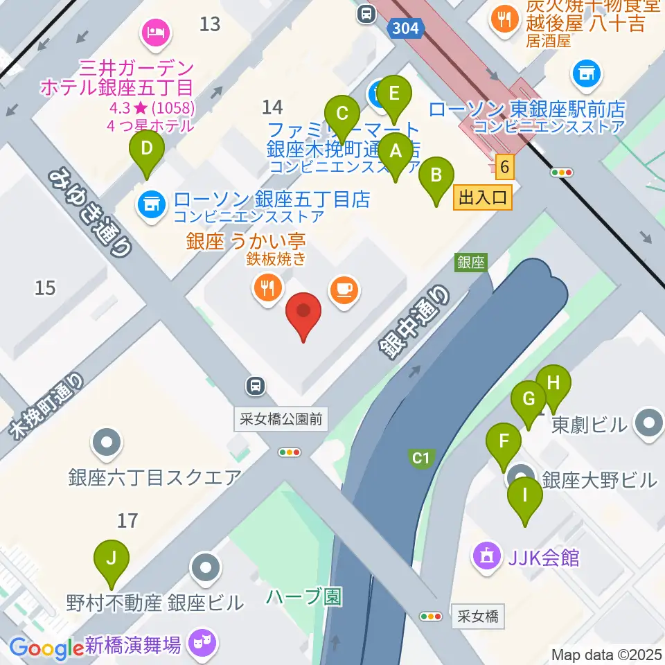 時事通信ホール周辺の駐車場・コインパーキング一覧地図
