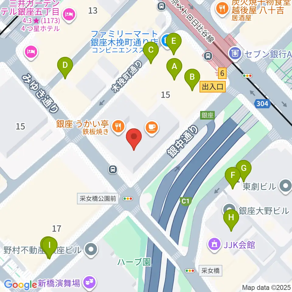 時事通信ホール周辺の駐車場・コインパーキング一覧地図