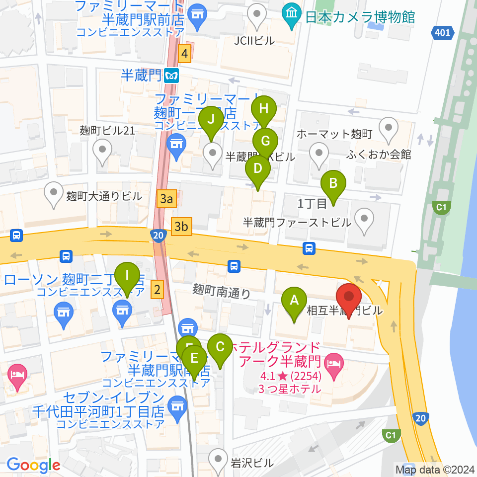 TOKYO FM HALL周辺の駐車場・コインパーキング一覧地図