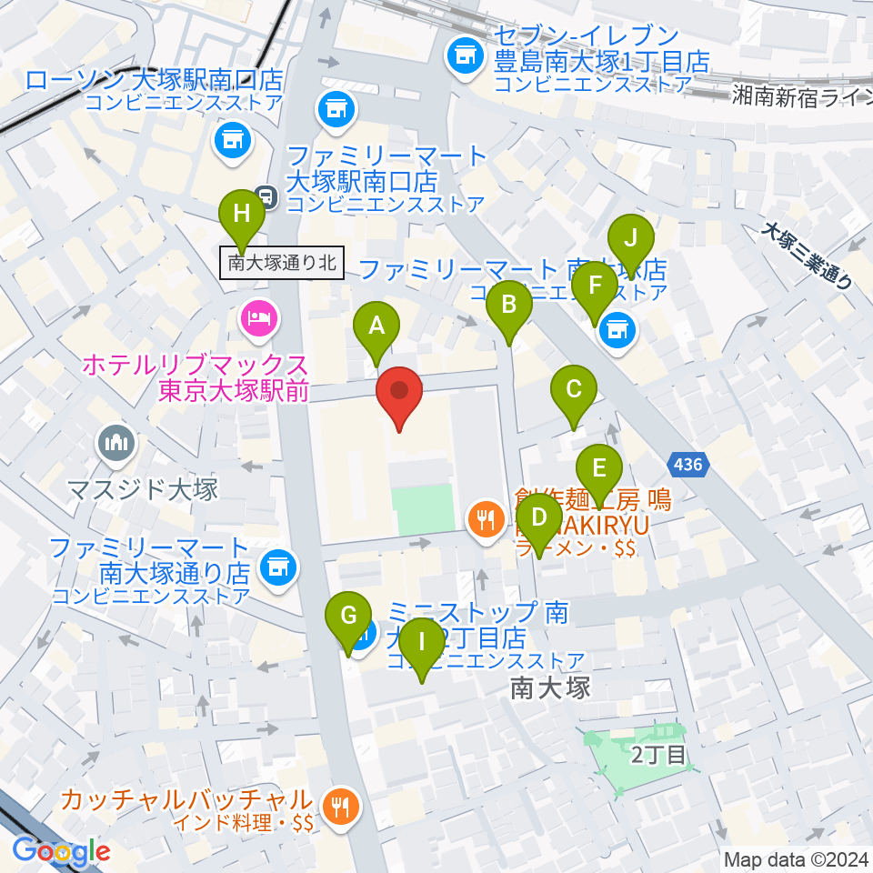 南大塚ホール周辺の駐車場・コインパーキング一覧地図