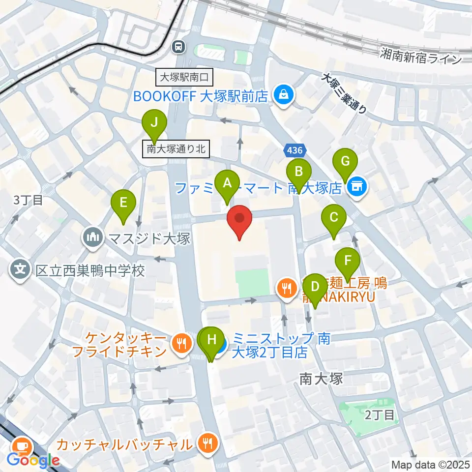 南大塚ホール周辺の駐車場・コインパーキング一覧地図