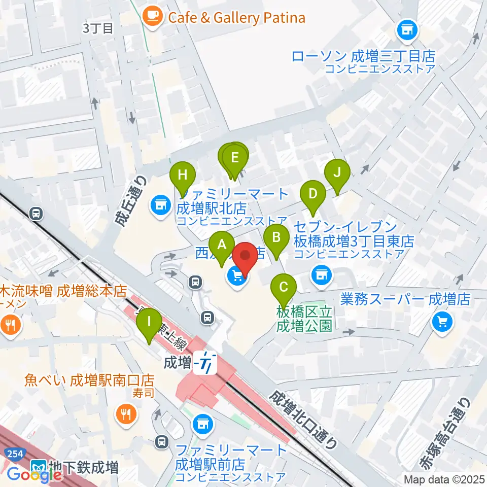 成増アクトホール周辺の駐車場・コインパーキング一覧地図