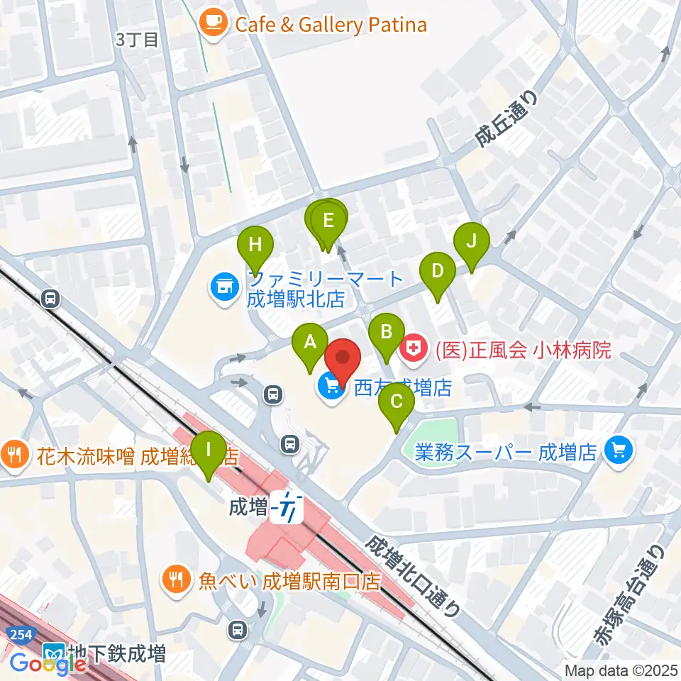 成増アクトホール周辺の駐車場・コインパーキング一覧地図