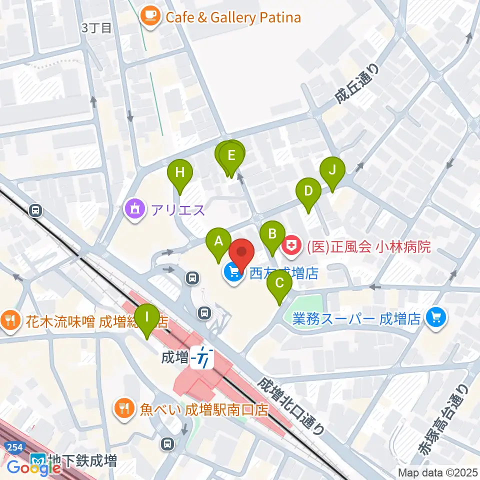 成増アクトホール周辺の駐車場・コインパーキング一覧地図