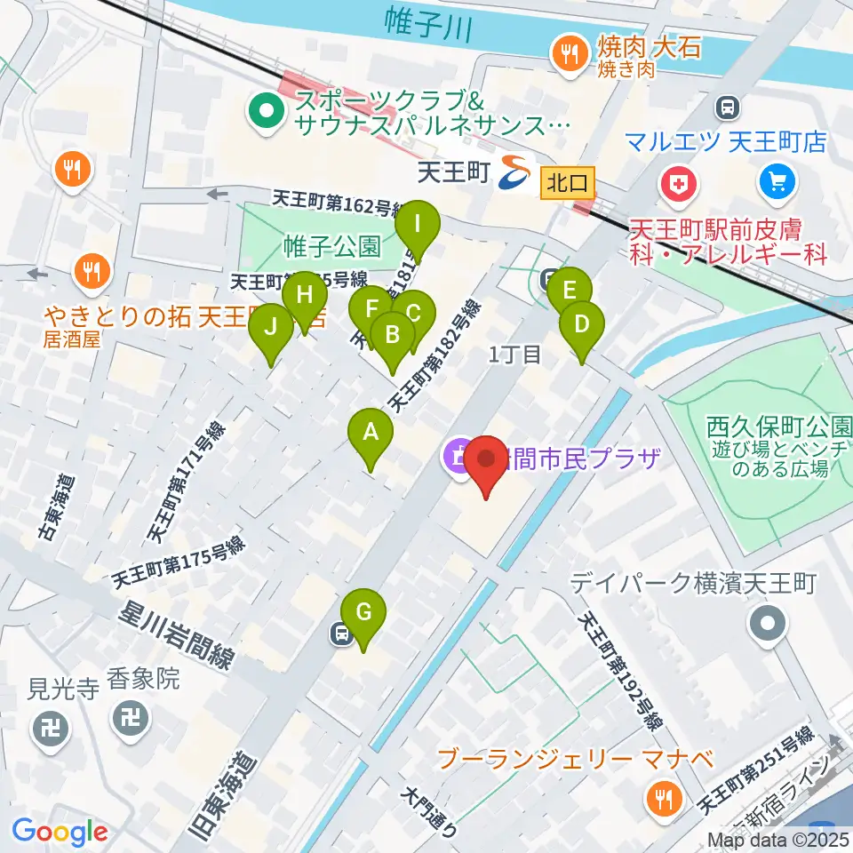横浜市岩間市民プラザ周辺の駐車場・コインパーキング一覧地図