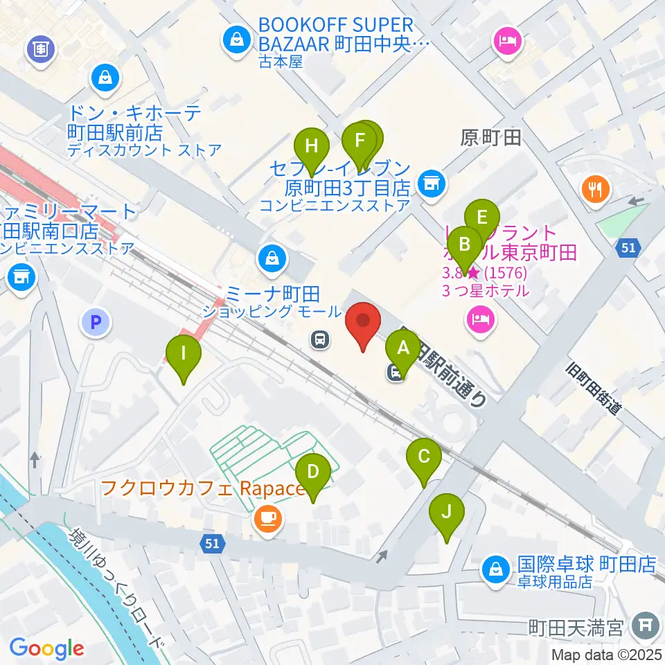 町田ターミナルプラザ市民広場周辺の駐車場・コインパーキング一覧地図