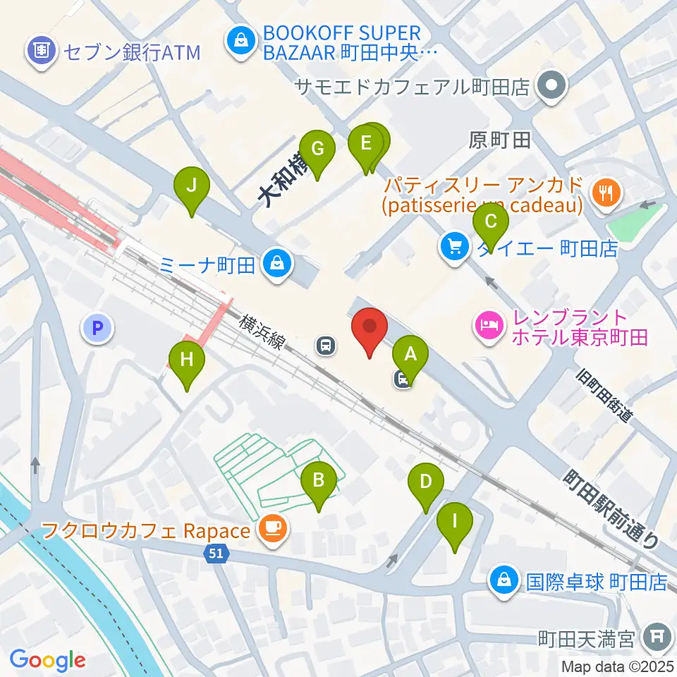 町田ターミナルプラザ市民広場周辺の駐車場・コインパーキング一覧地図