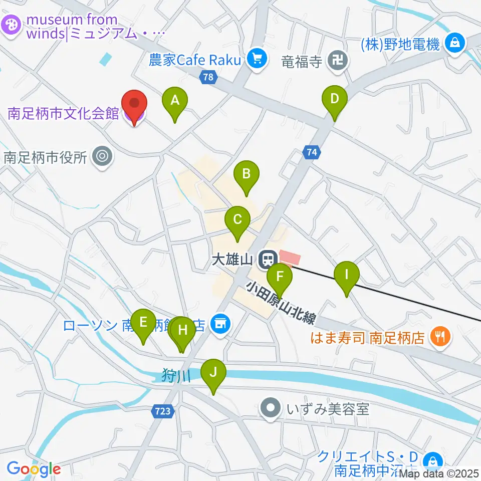 南足柄市文化会館 金太郎みらいホール周辺の駐車場・コインパーキング一覧地図
