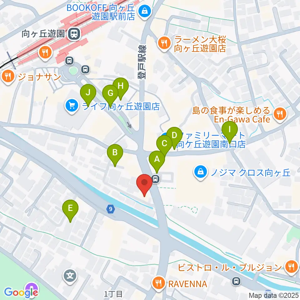 クレッシェレ音楽教室 向ヶ丘遊園校周辺の駐車場・コインパーキング一覧地図