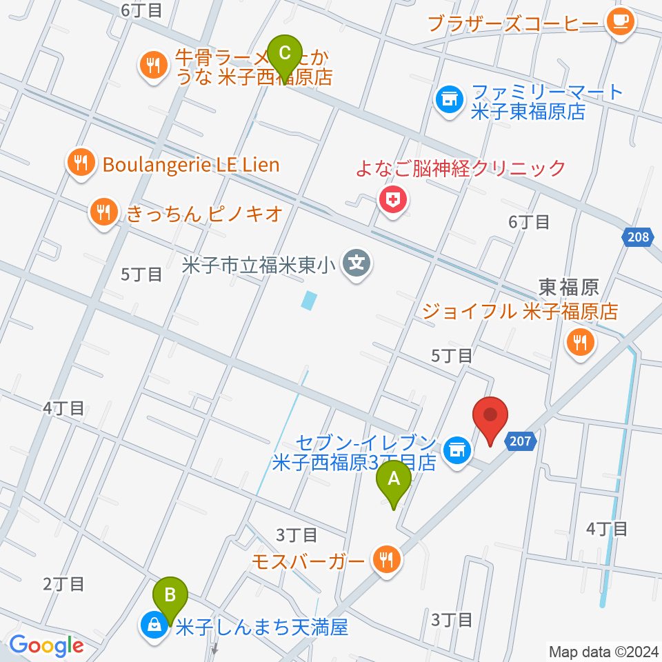 ヤマハパルス米子楽器 米子店周辺の駐車場・コインパーキング一覧地図