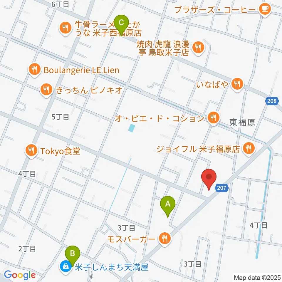 ヤマハパルス米子楽器 米子店周辺の駐車場・コインパーキング一覧地図