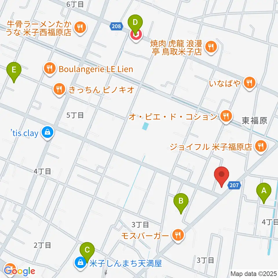 ヤマハパルス米子楽器 米子店周辺の駐車場・コインパーキング一覧地図