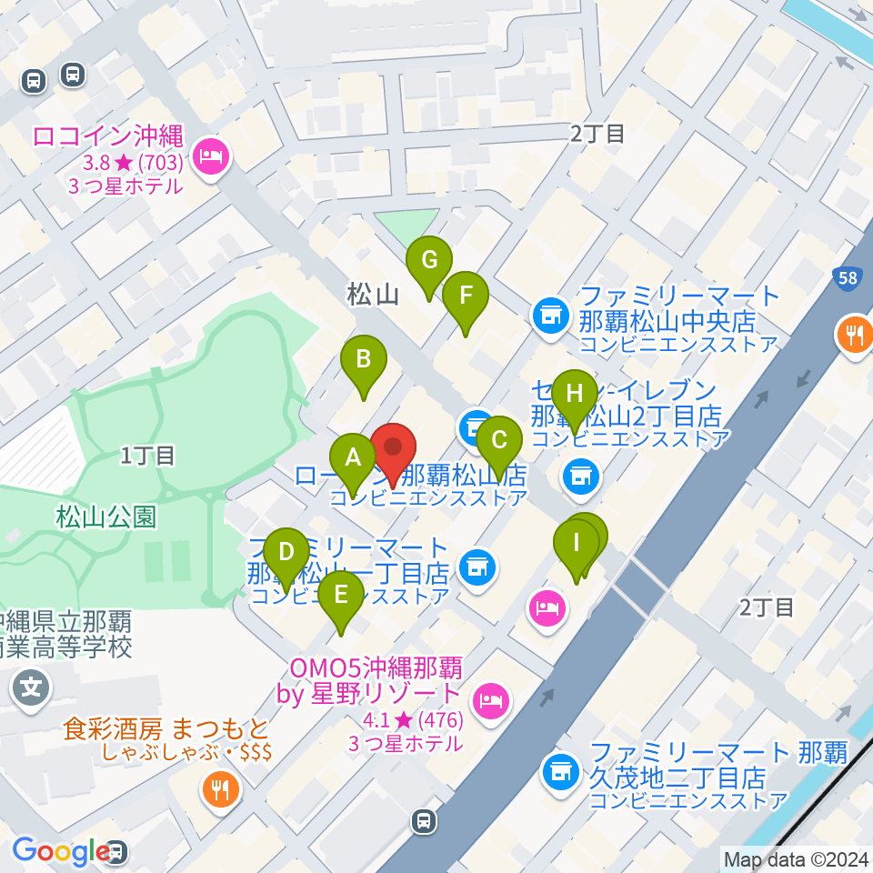 沖縄ゴールドディスク周辺の駐車場・コインパーキング一覧地図