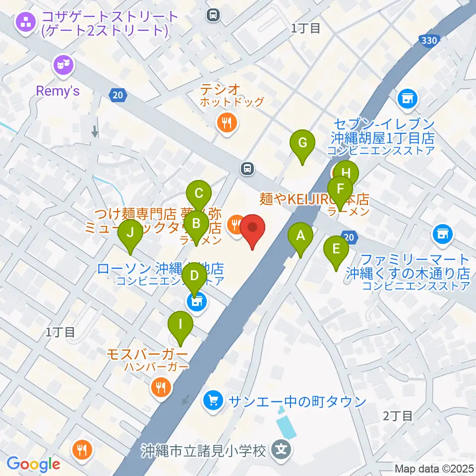 ミュージックタウン音市場周辺の駐車場・コインパーキング一覧地図