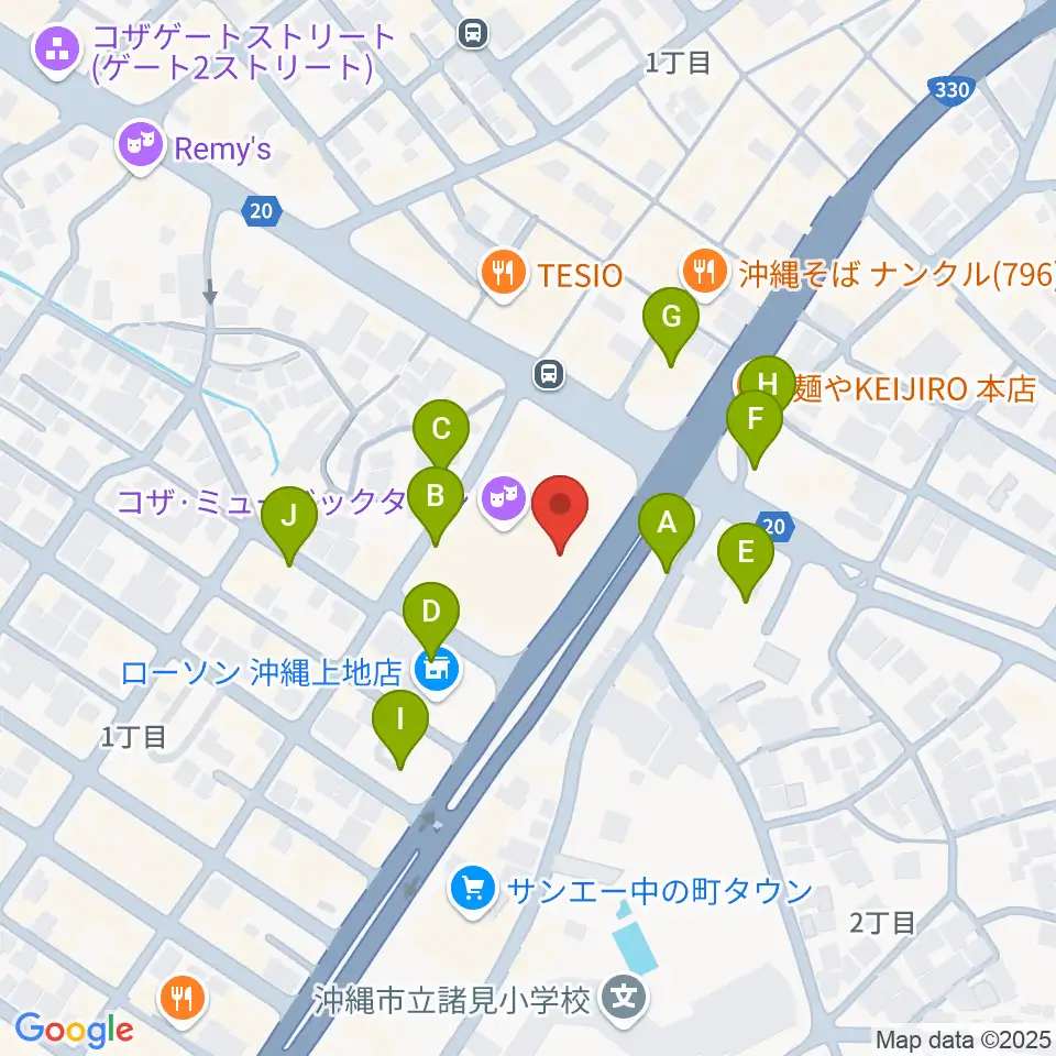 ミュージックタウン音市場周辺の駐車場・コインパーキング一覧地図