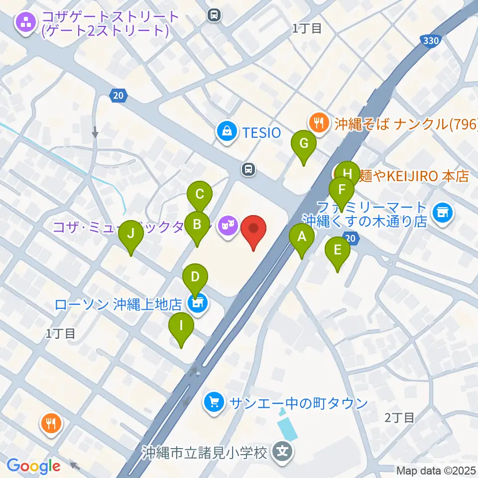 ミュージックタウン音市場周辺の駐車場・コインパーキング一覧地図