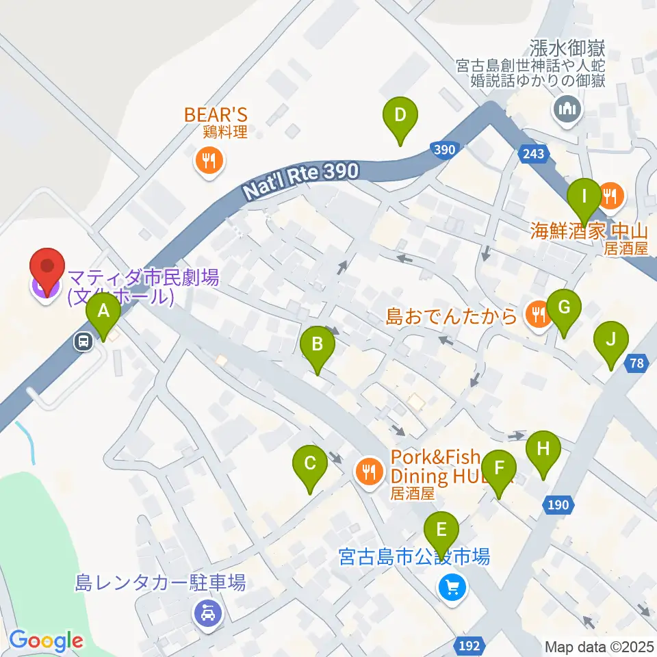 マティダ市民劇場周辺の駐車場・コインパーキング一覧地図