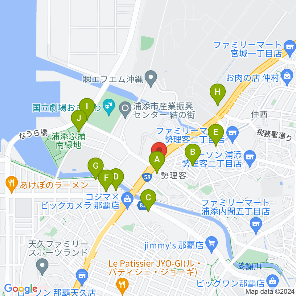 浦添groove周辺の駐車場・コインパーキング一覧地図