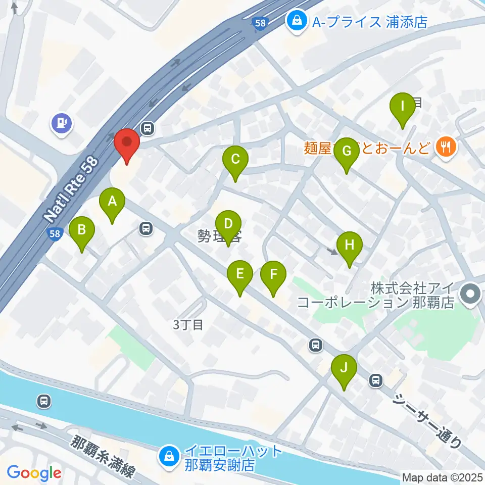 浦添groove周辺の駐車場・コインパーキング一覧地図