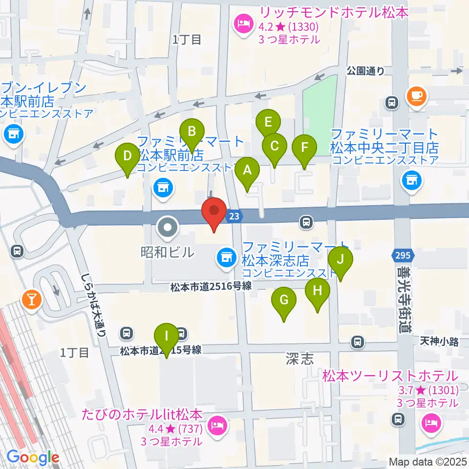 ミュージックプラザオグチ周辺の駐車場・コインパーキング一覧地図