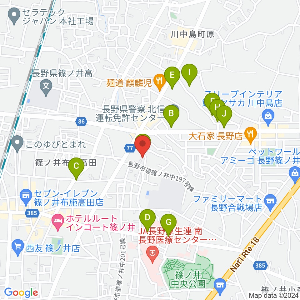 音楽堂 平林周辺の駐車場・コインパーキング一覧地図