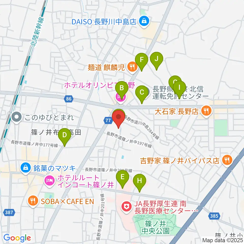 音楽堂 平林周辺の駐車場・コインパーキング一覧地図