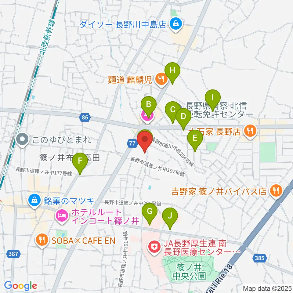 音楽堂 平林周辺の駐車場・コインパーキング一覧地図