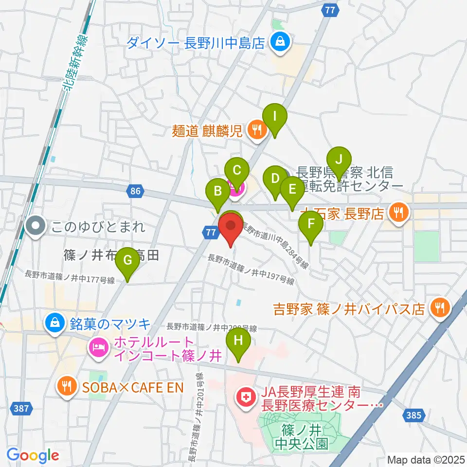 音楽堂 平林周辺の駐車場・コインパーキング一覧地図