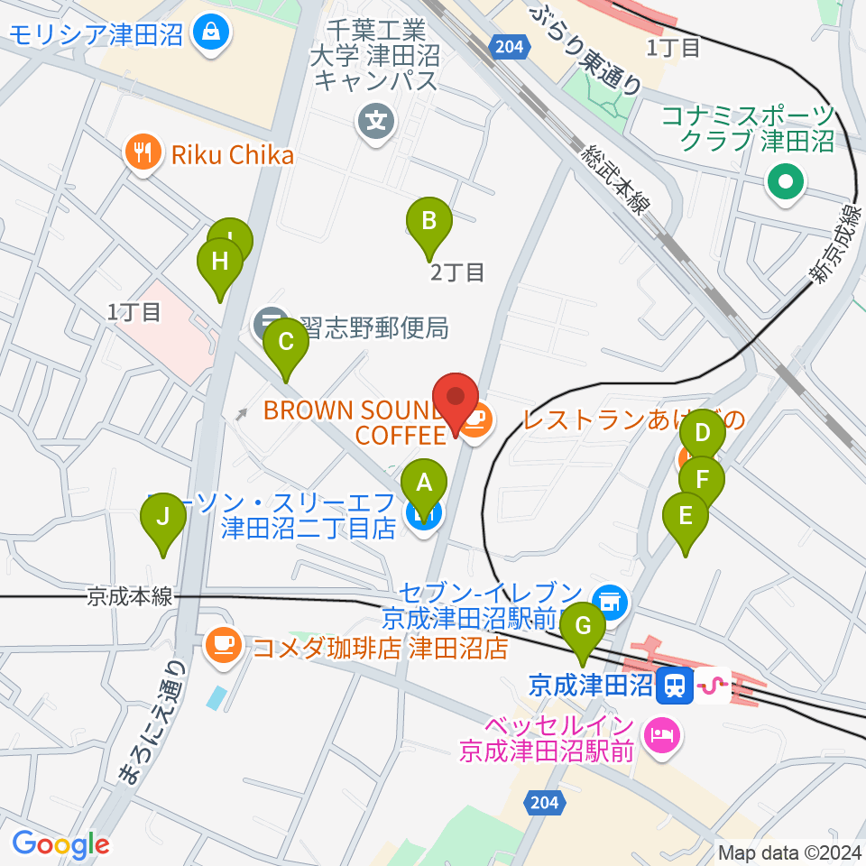 音楽工房ピアスタ周辺の駐車場・コインパーキング一覧地図