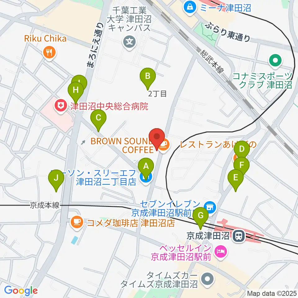 音楽工房ピアスタ周辺の駐車場・コインパーキング一覧地図