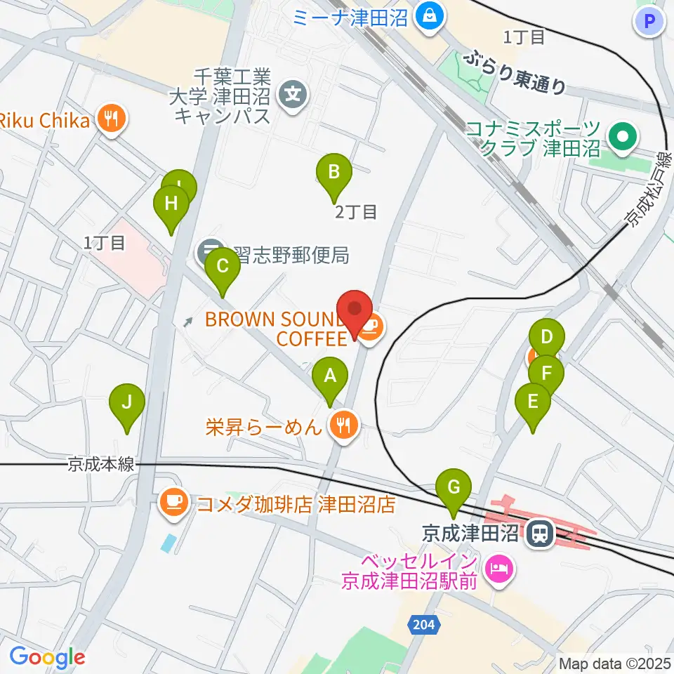 音楽工房ピアスタ周辺の駐車場・コインパーキング一覧地図