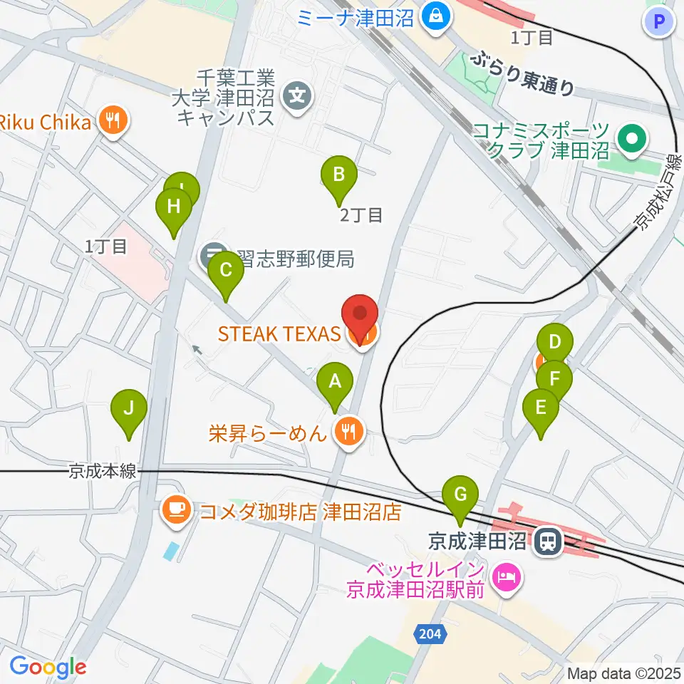 音楽工房ピアスタ周辺の駐車場・コインパーキング一覧地図