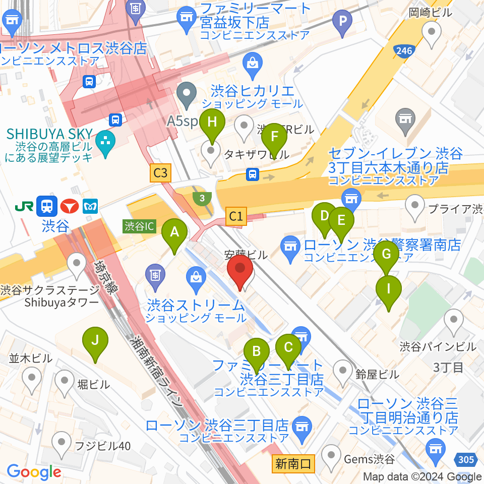 渋谷カフェクロワ 周辺の駐車場・コインパーキング一覧地図