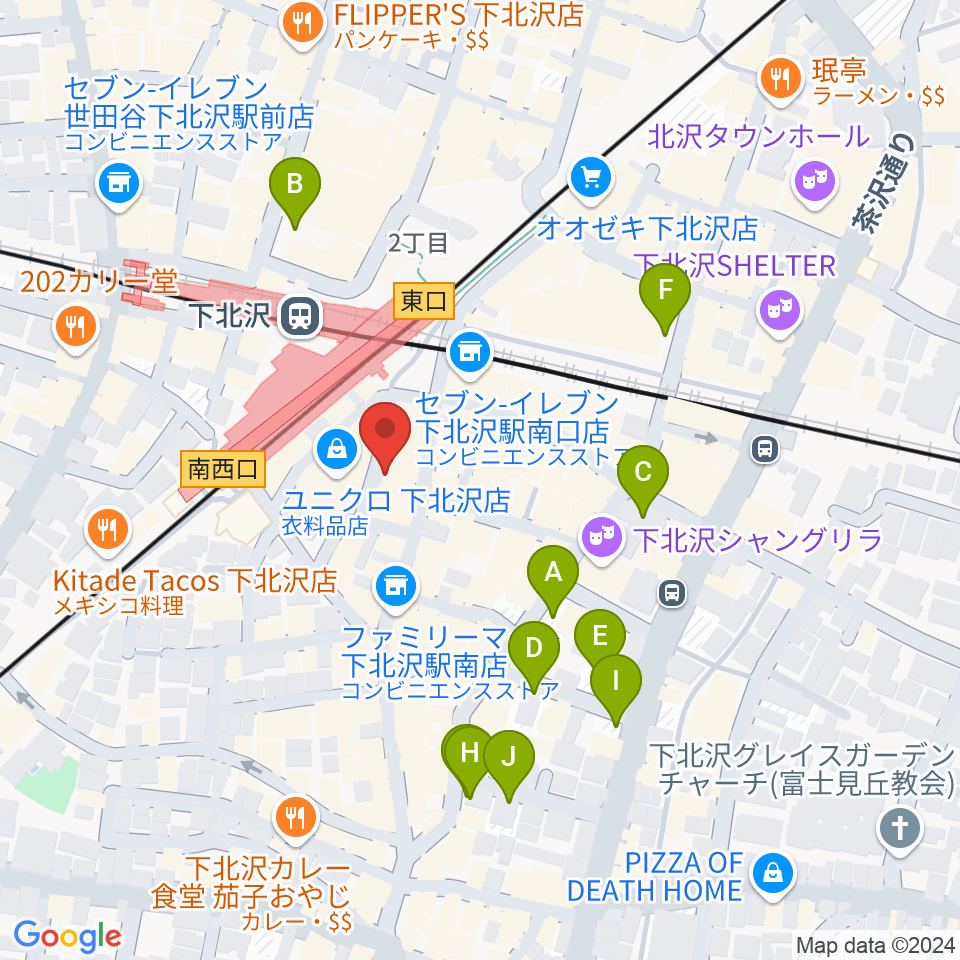 下北沢DRUM SONG周辺の駐車場・コインパーキング一覧地図